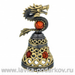 Колокольчик с янтарем "Китайский дракон"